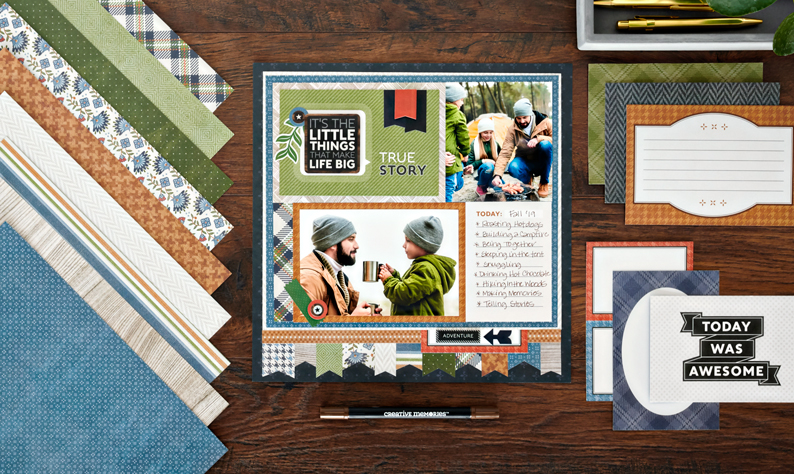 Celebrate the Little Things with this Outdoor Scrapbook Layout