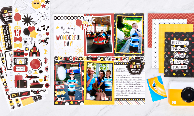 Feel the Magic with this Theme Park Scrapbook Layout