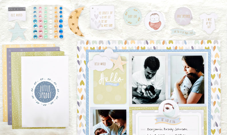 Go Ga-Ga for This Baby Scrapbook Layout