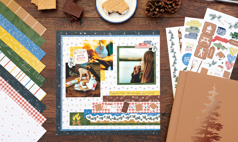 Make S’more Outdoor Memories With This Camping Scrapbook Layout