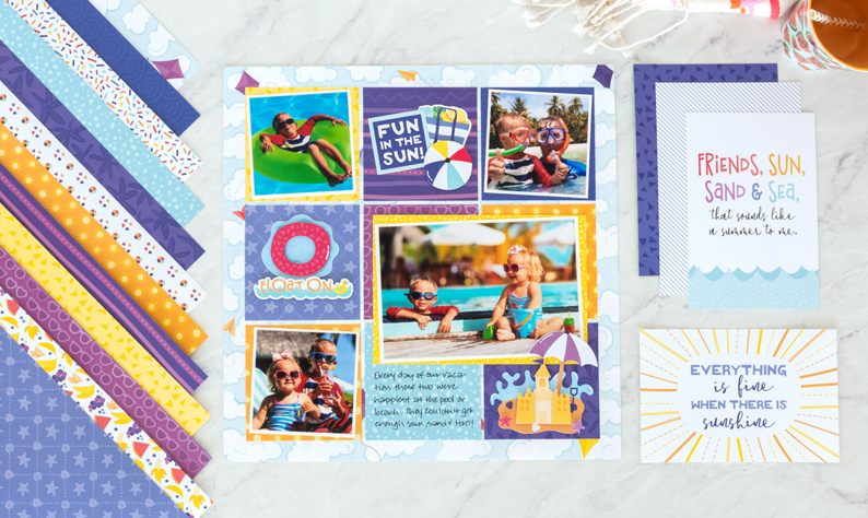 Soak Up Some Fun With This Summer Scrapbook Layout