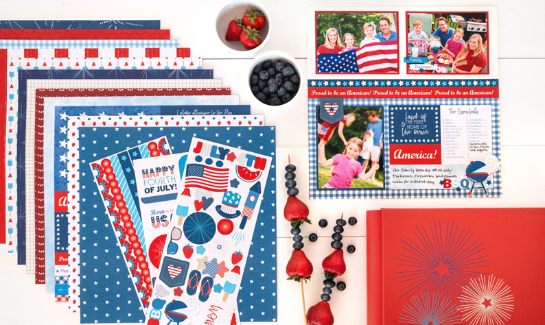 Celebrate the Red, White and Blue With This Patriotic Scrapbook Layout