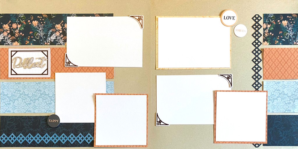 Two-page example layout with six photos.