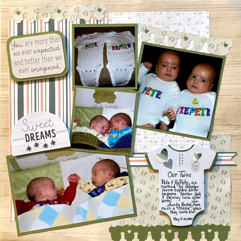 One-page baby-themed example layout.