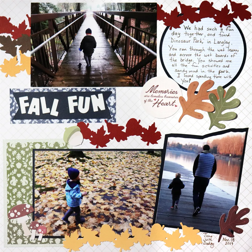 One-page fall-themed example layout.