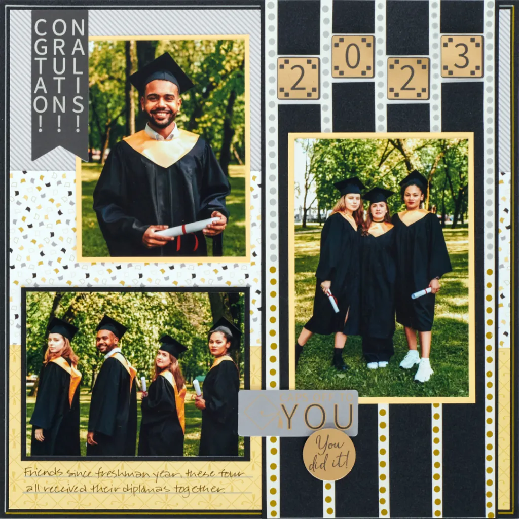 Academically Accomplished: Graduation Scrapbook Layout