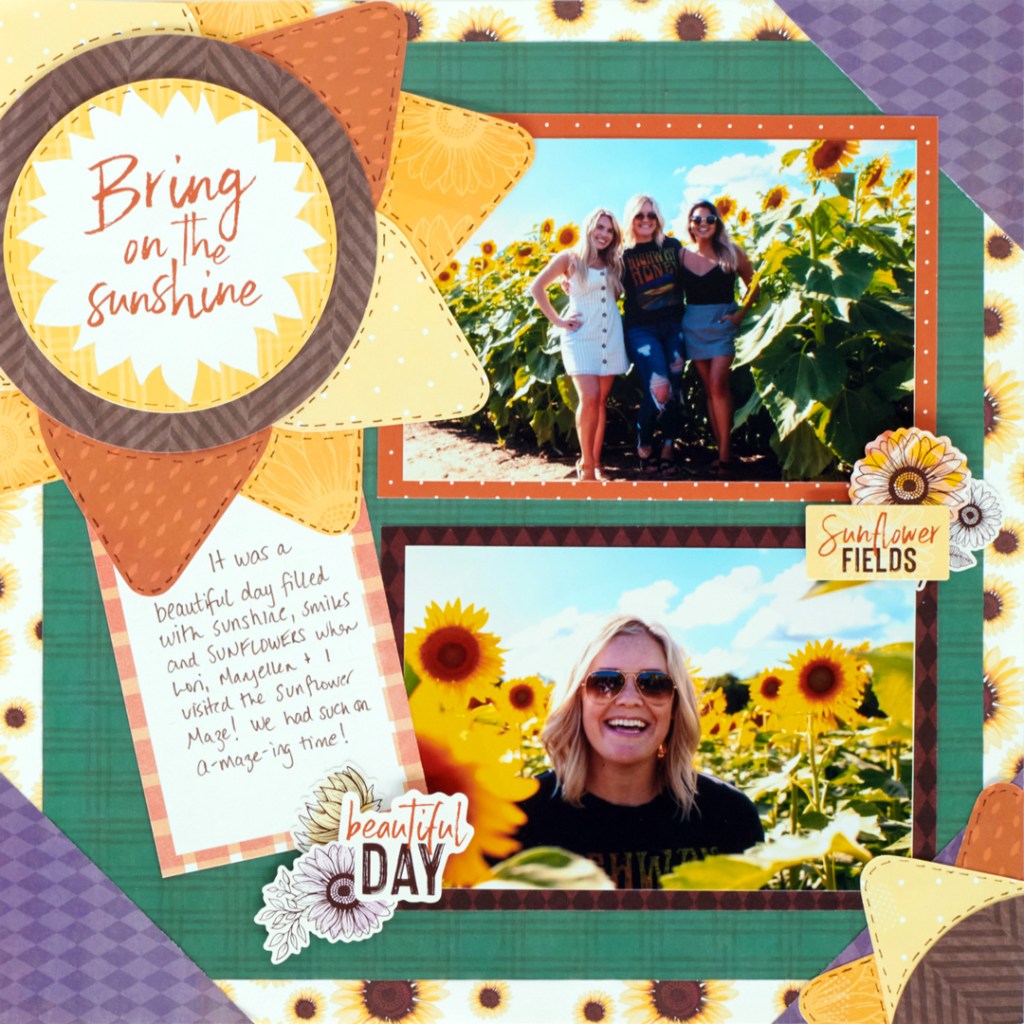 Fall-themed scrapbooking layout.
