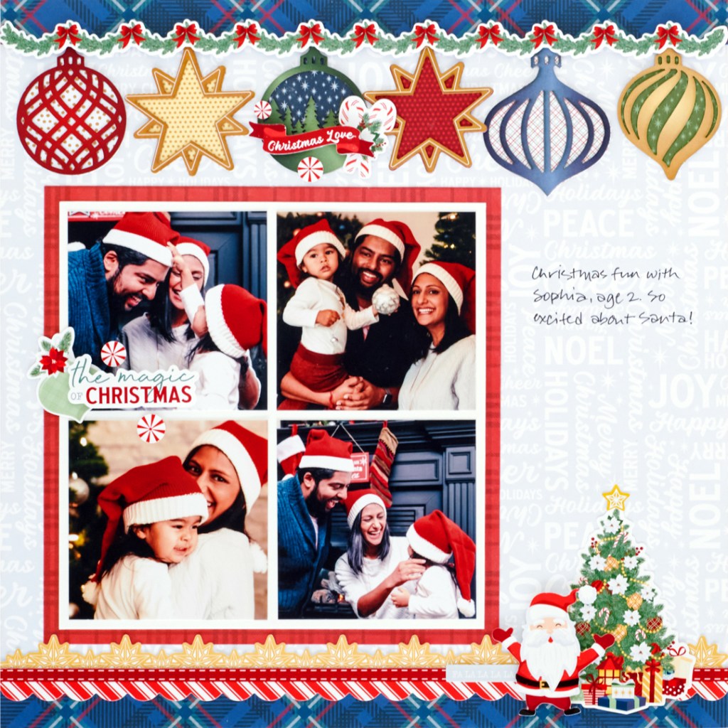 Christmas scrapbook layout.