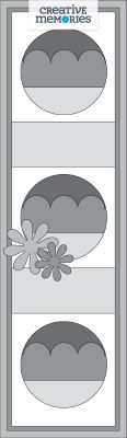 Gray tonal scrapbooking border.