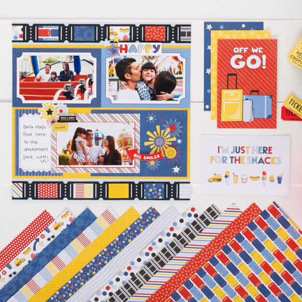 Get In Line For A Good Time: Amusement Park Scrapbook Layout