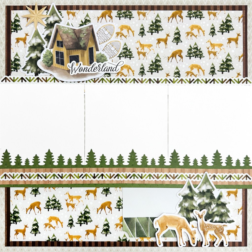 Winter scrapbook layout.