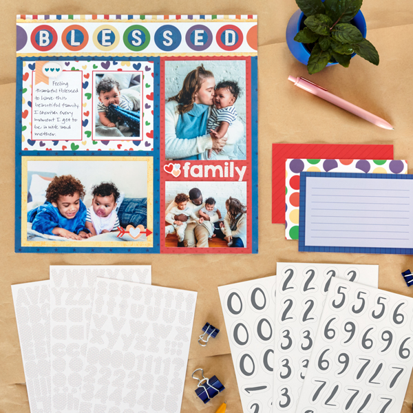 Capture Life’s Smallest And Biggest Blessings With This Rainbow Scrapbook Page