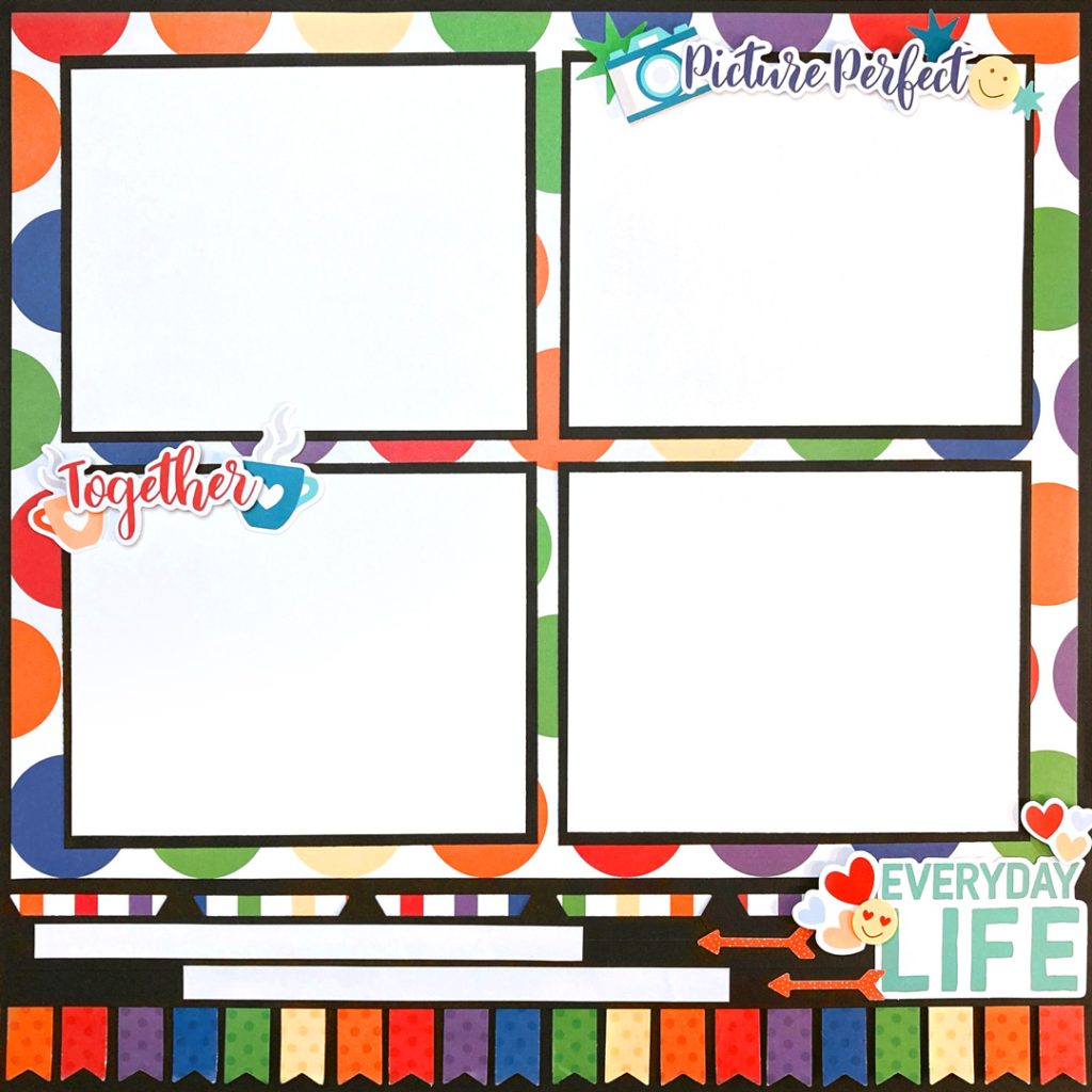 Everyday scrapbook layout.