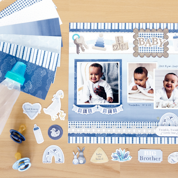 Remember Every Moment With This Baby Scrapbook Layout