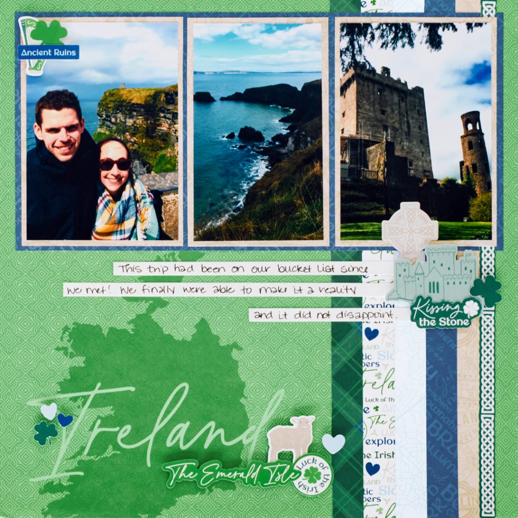 Ireland scrapbooking page.