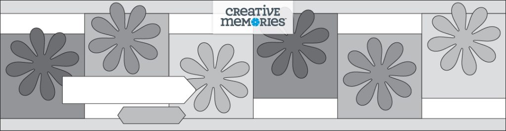 Gray tonal scrapbooking border.