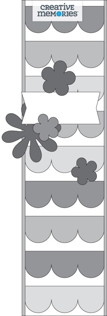 Gray tonal scrapbook border sketch.