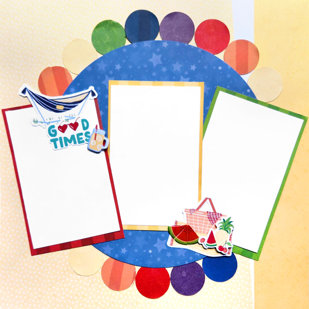 Summer scrapbook layout.