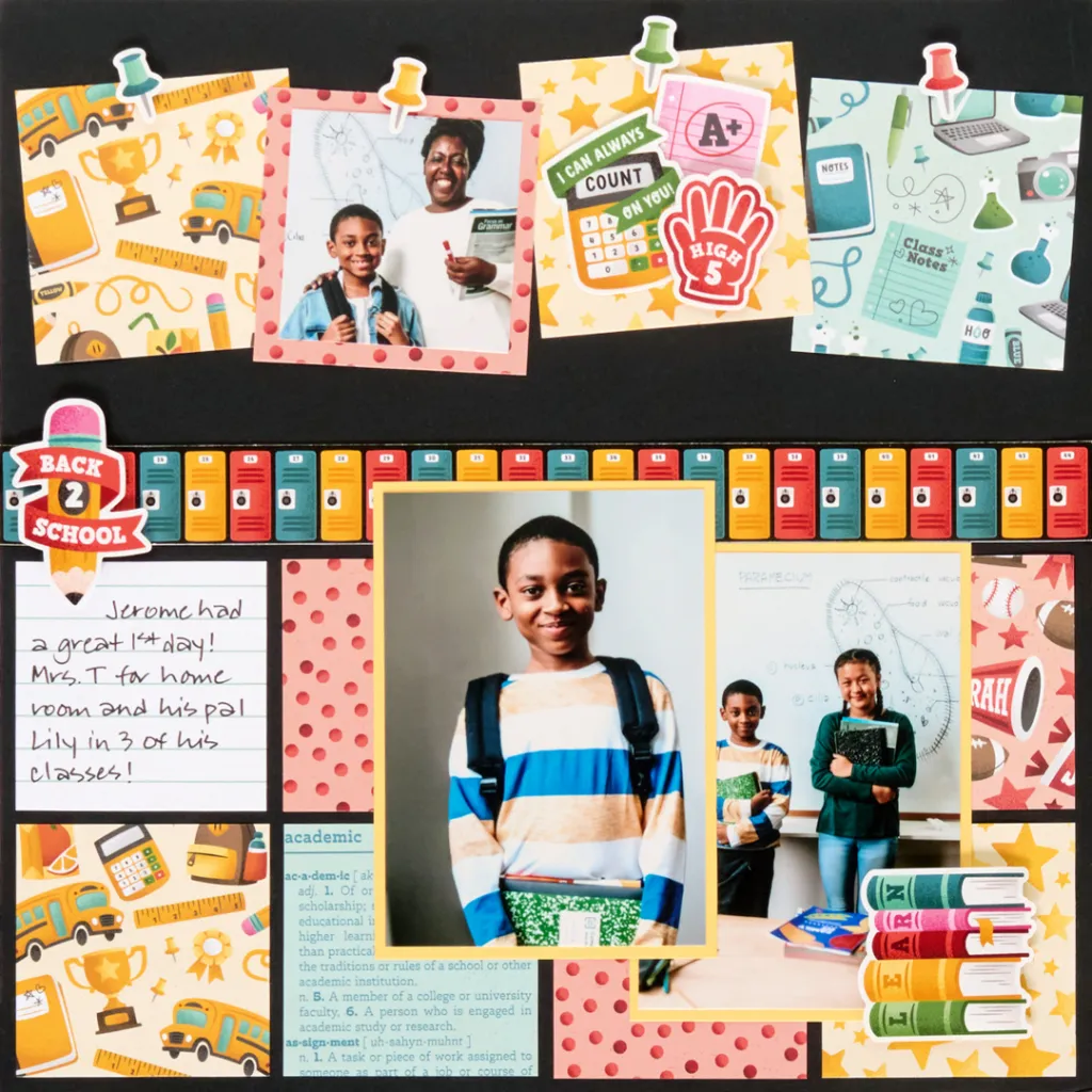 School themed layout.