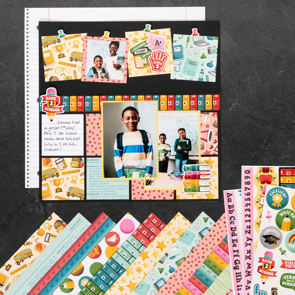 Take Note Of This School Themed Scrapbook Layout