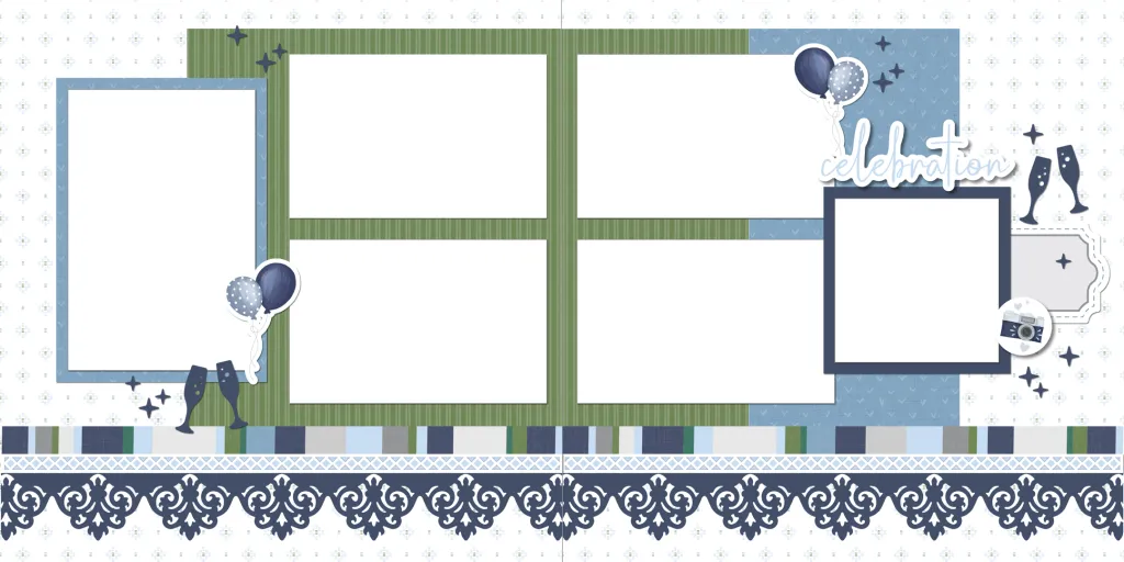 Celebration-themed layout.