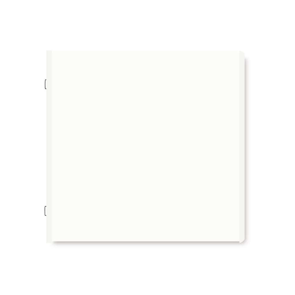 White 12x12 Plain Pages and Protectors (16/pk)