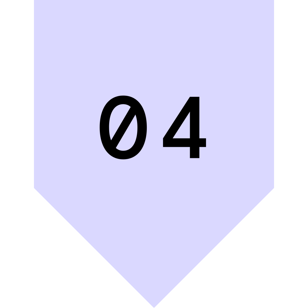 A light blue banner featuring the number '04' in bold black font.