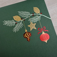 close up of foiled design on 12x12 Timeless Tidings Album Cover