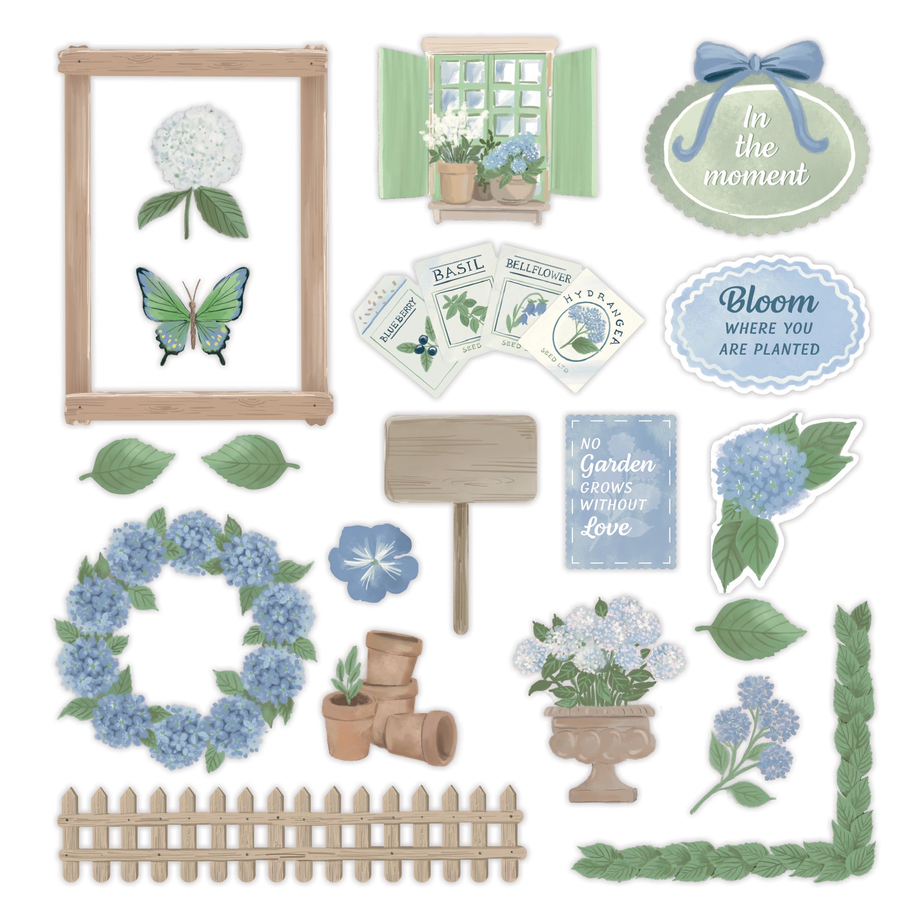 Hydrangea Haven Embossed Embellishments (40/pk) - Creative Memories
