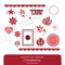 Vivid Melodies 2 Embellishments (20/pk) - Cranberry