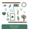 Vivid Melodies 2 Embellishments (20/pk) - Dark Green