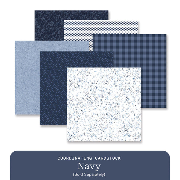 Creative Memories アルバム ネイビー Vivid Melodies 2 Paper Pack (12/pk) - Navy - Creative Memories