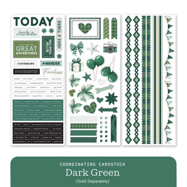 Vivid Melodies 2 Stickers (3/pk) - Dark Green - Creative Memories