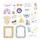 Welcome Baby Purple Embellishments
