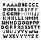 Black ABC Embellishments (80/pk)