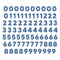 Blue Number Embellishments (80/pk)