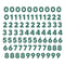 Dark Green Number Embellishments (80/pk)