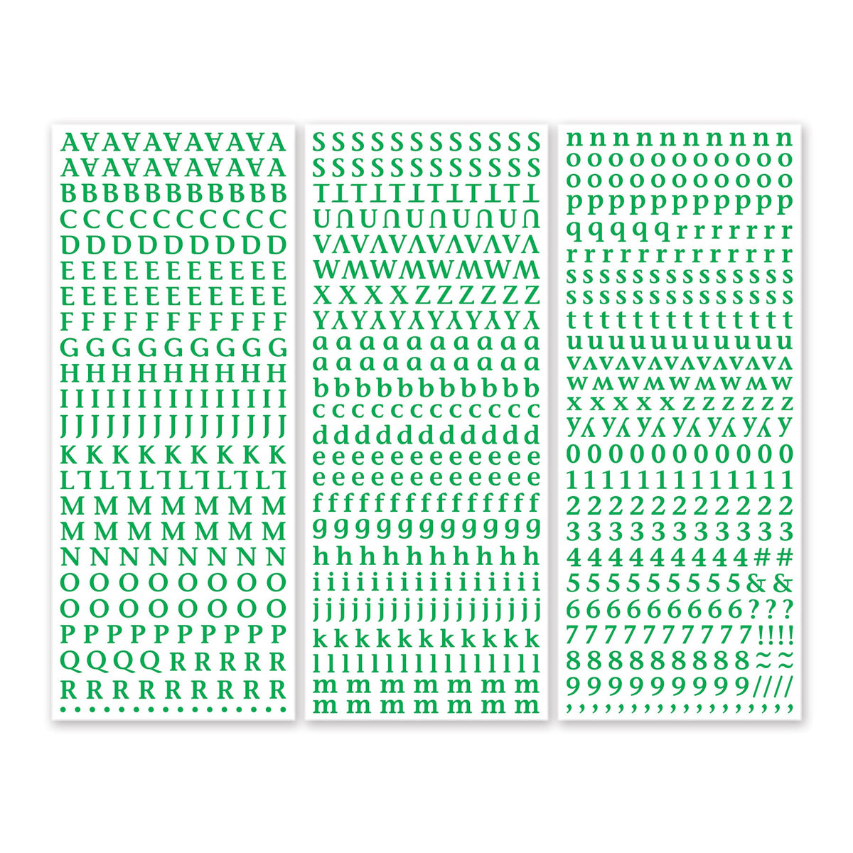 Kelly Green Classy Mini Letter Stickers - Creative Memories