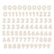 Light Kraft Number Embellishments (80/pk)