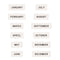 Natural Beginnings Monthly Title Embellishments (12/pk)