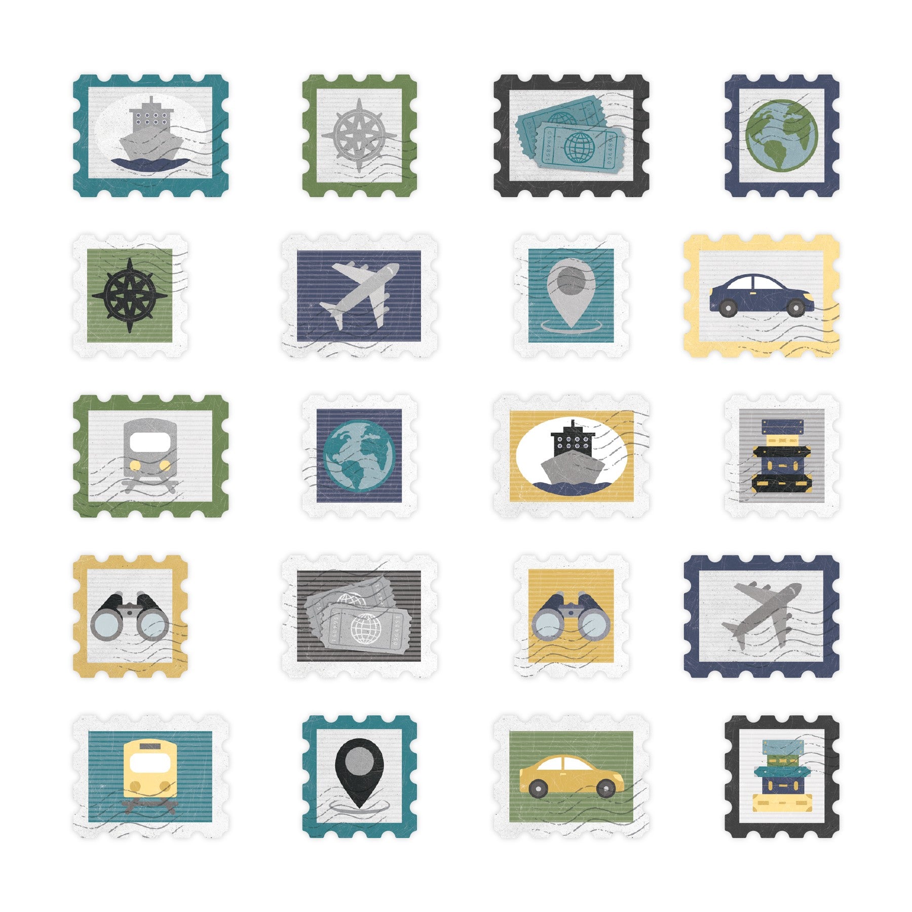 Postage Stamp Border Punch + 20 Bonus Embellishments - Creative