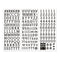 Black Serif ABC/123 Letter Stickers (3/pk)