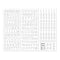 White Serif ABC/123 Letter Stickers (3/pk)