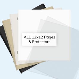 Black 12x12 Plain Pages and Protectors (16/pk) - Creative Memories