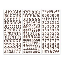 1/2” Red Foiled Script Numbers Letters Alphabet Scrapbook Craft Stickers