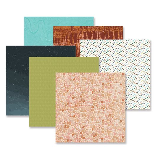 FOUNTAIN - Textured 12x12 Cardstock - Encore Paper - 25 Pack