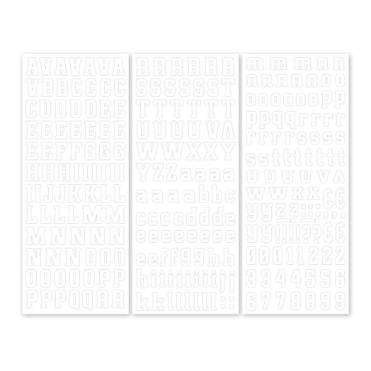 White Letter Board 1 Uppercase Letter Stickers, 133 Pieces - CTP8756