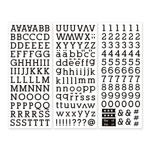 Brown Serif ABC/123 Stickers - Creative Memories