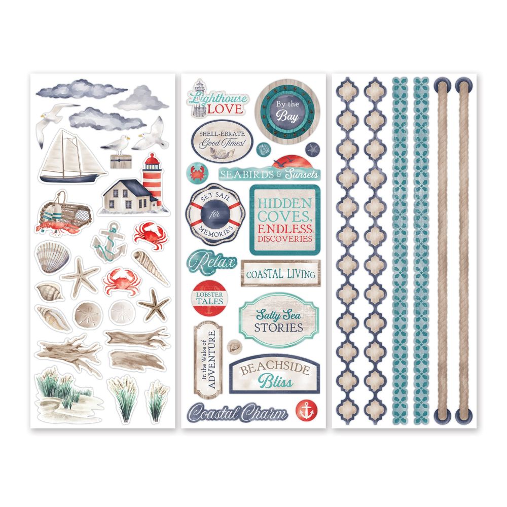 Coastal Stickers For Scrapbooking: Coastal Shore - Creative Memories