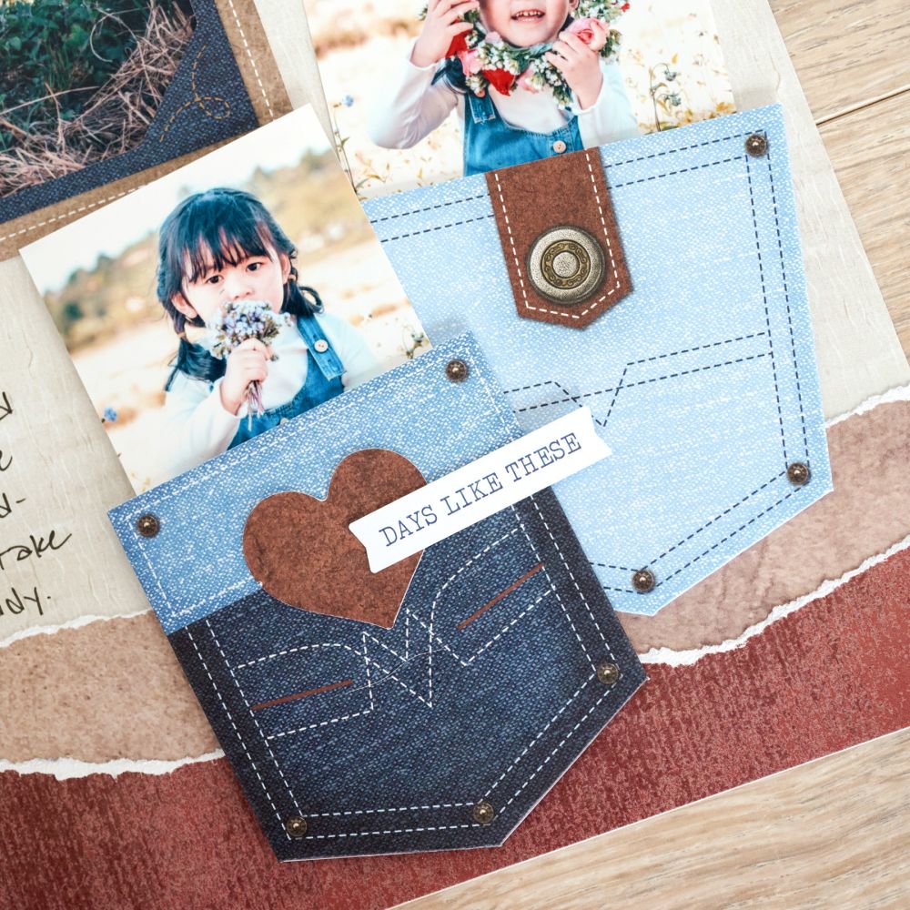 Denim 2024 Boy Themed Journal Scrapbook Memor